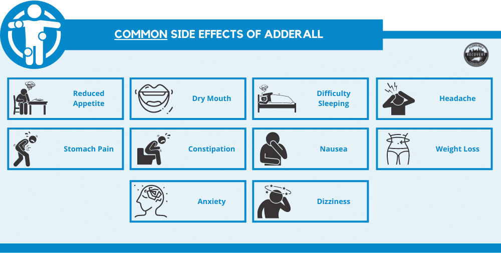 common side effects of adderall